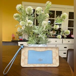 COACH Signature PVC Zip Top Wallet